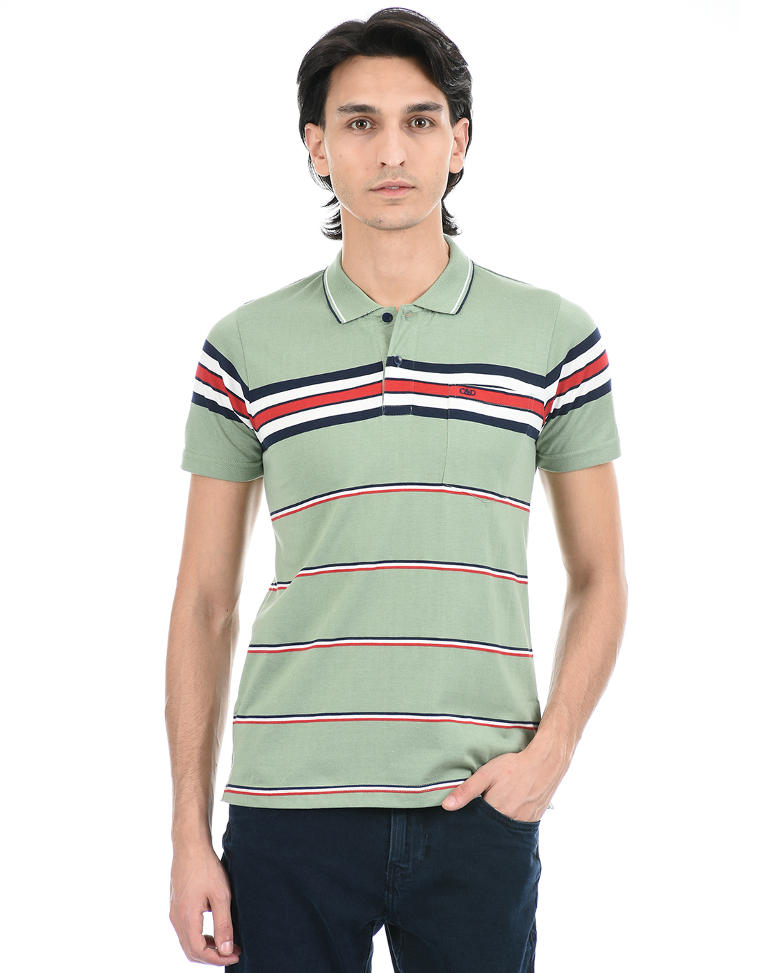 Cloak & Decker by Monte Carlo Men Green Polo Tshirt